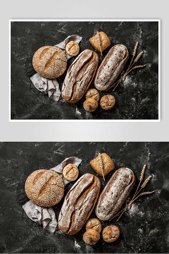 高端面包烘焙摄影高清图片