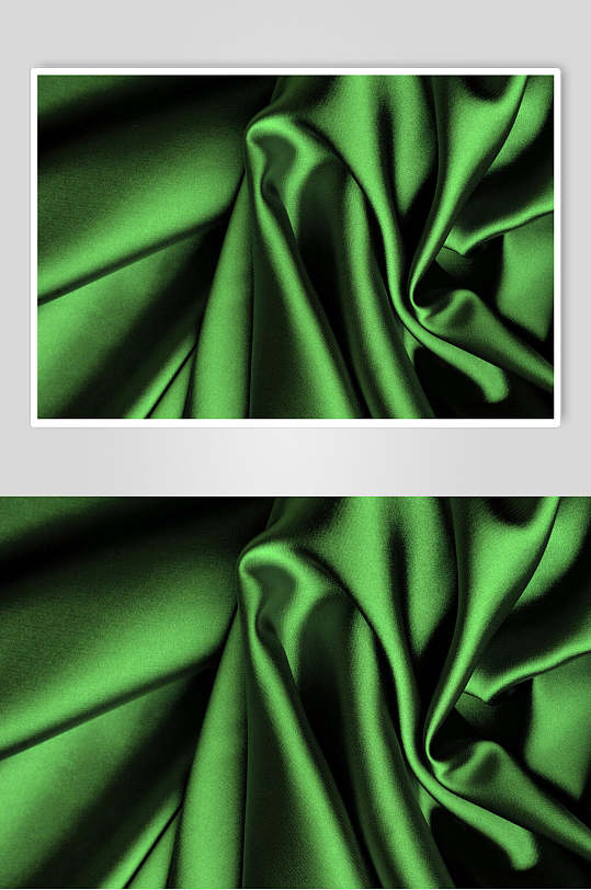 绿色绸缎面料丝绸布料图片