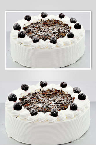 蓝莓生日蛋糕食品美食图片