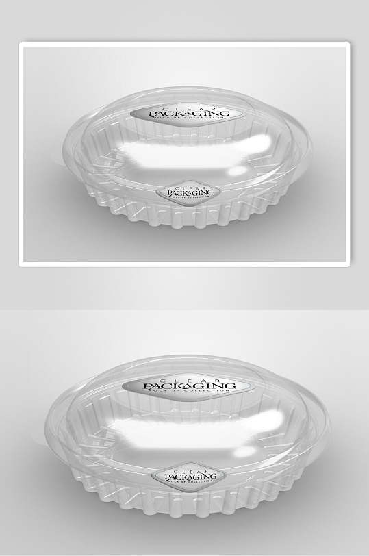 透明圆形塑料桶样机
