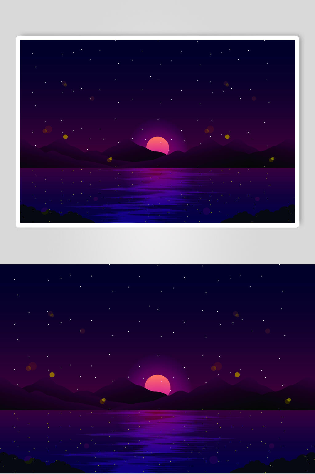 炫酷风景插画素材素材