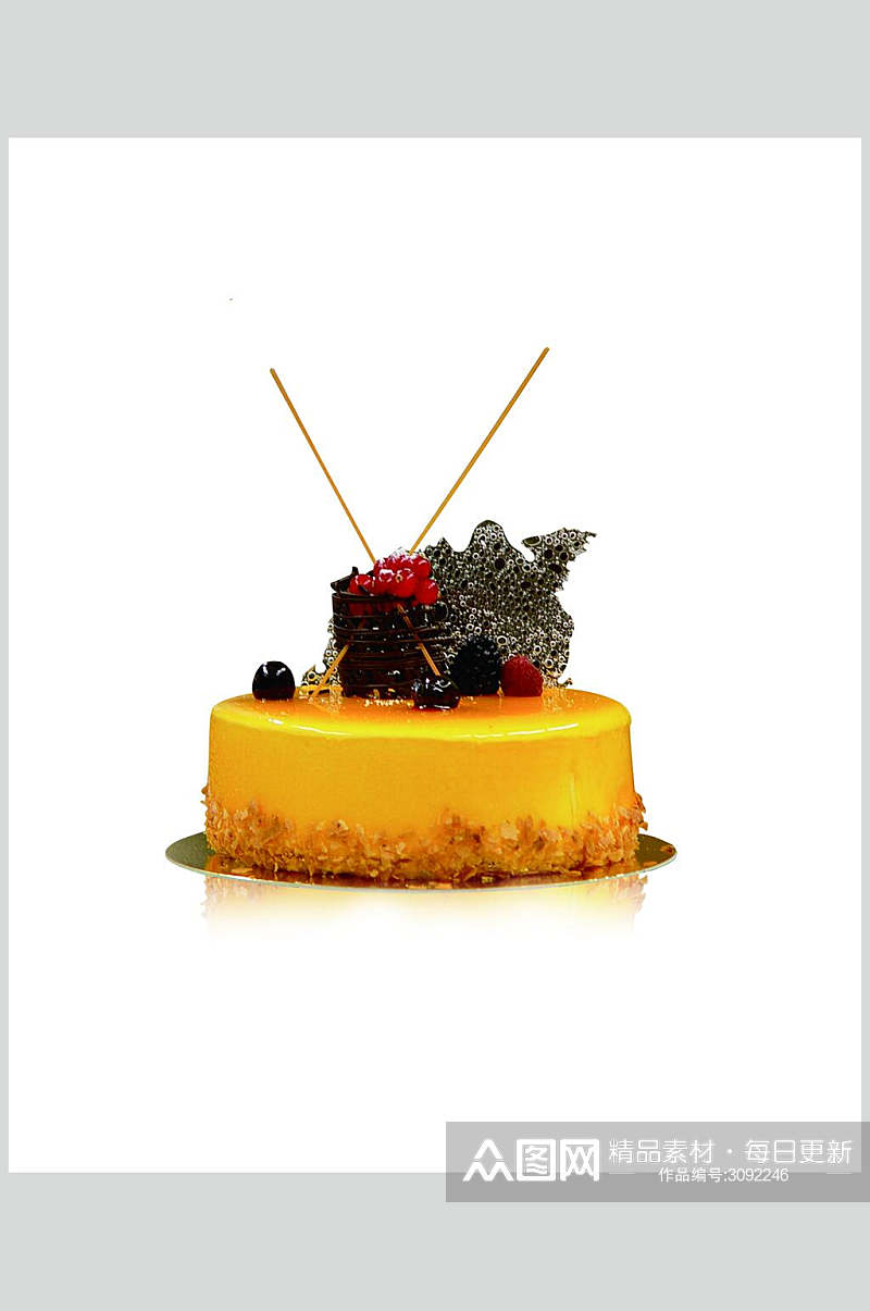 白底生日蛋糕食物摄影图片素材