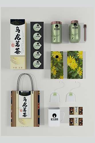 乌龙茗茶茶叶包装设计展示样机