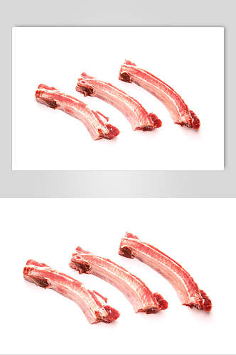 白底精品排骨猪肉餐饮食品图片