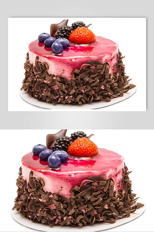 精致美味水果生日蛋糕食物美食图片