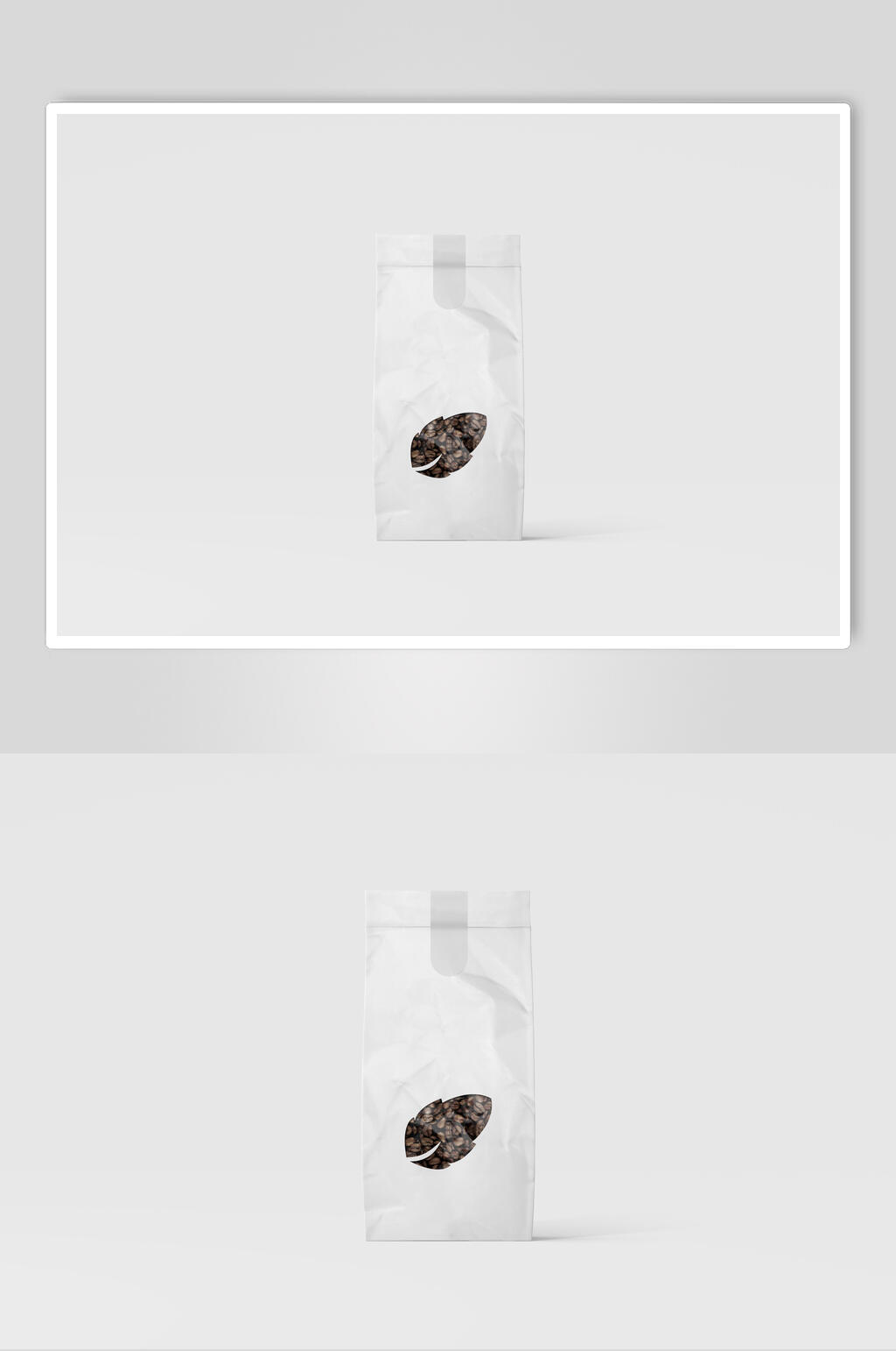 时尚灰色图标高端创意购物袋样机素材