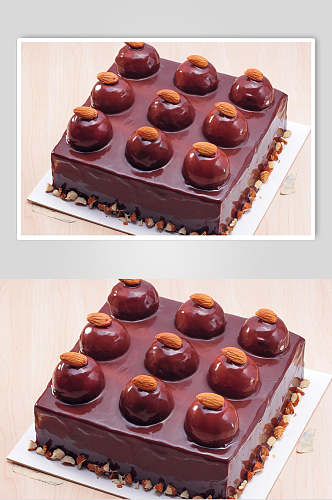 新鲜坚果生日蛋糕食品美食图片