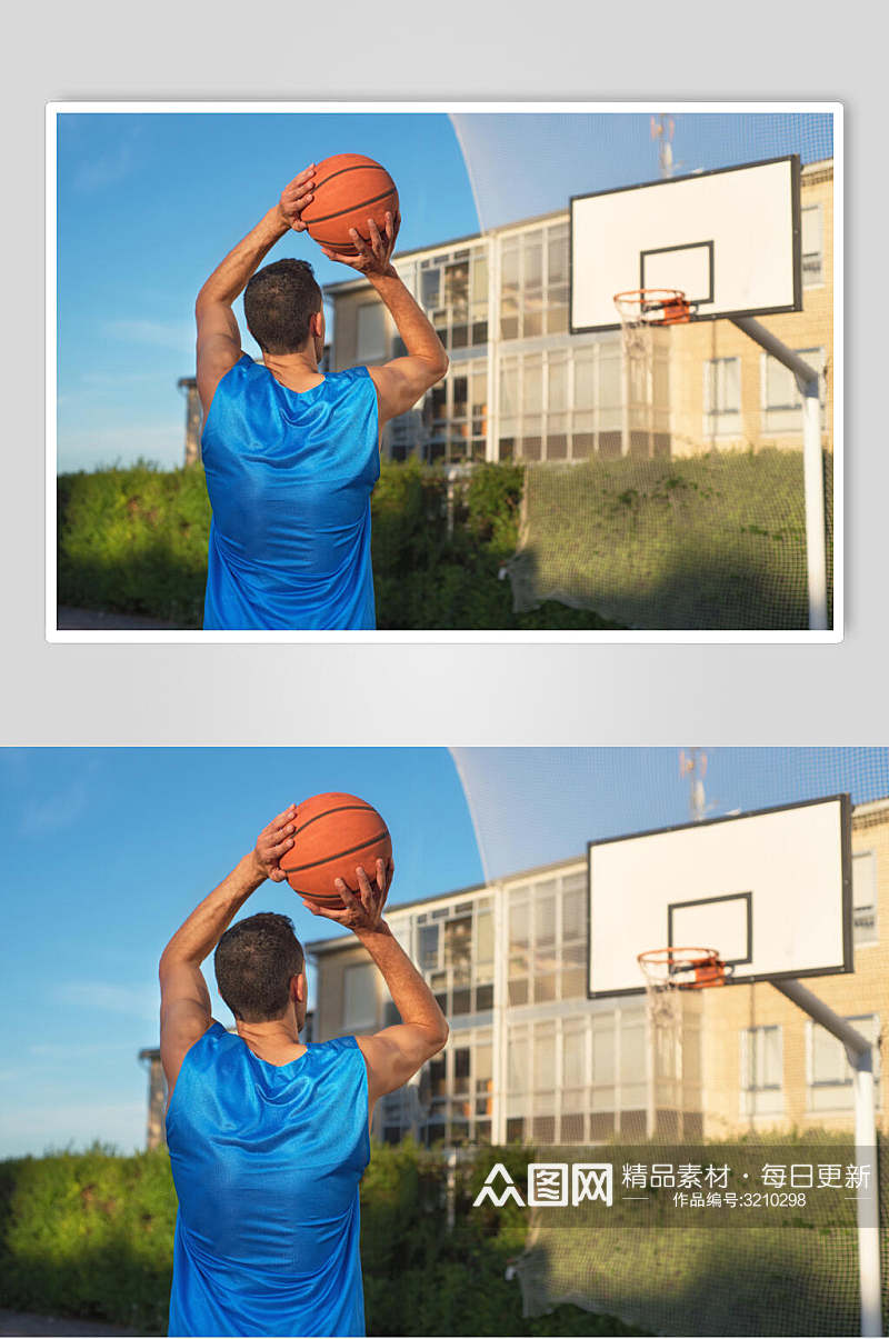 投篮篮球运动摄影图素材