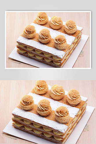 美味泡芙生日蛋糕图片