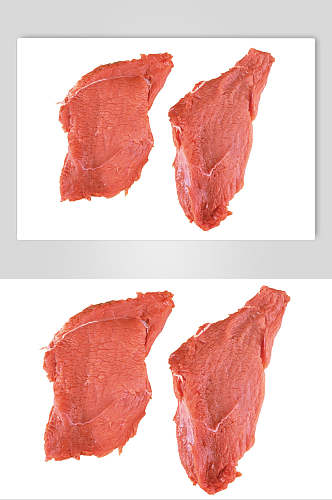 新鲜美味白底猪肉食品摄影图片