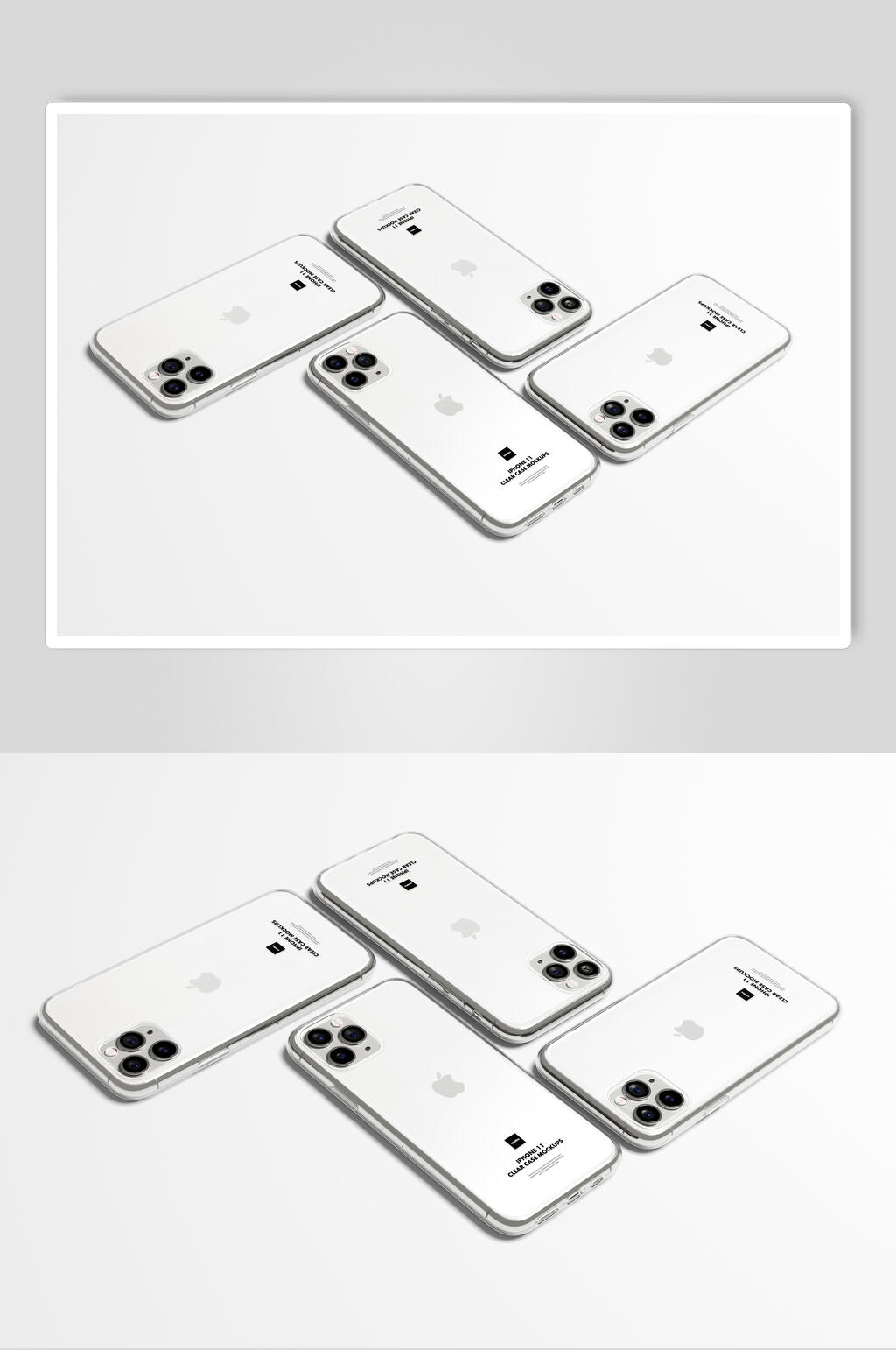 白色清新手机壳iPhone十一展示样机素材