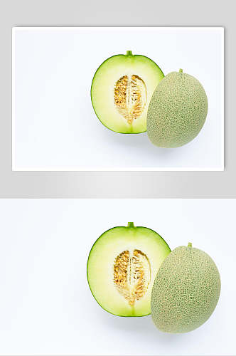 绿色生态哈密瓜美食水果高清图片