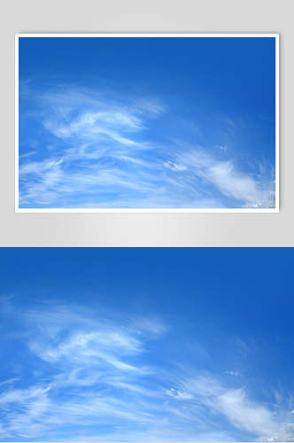 深蓝天白云图片