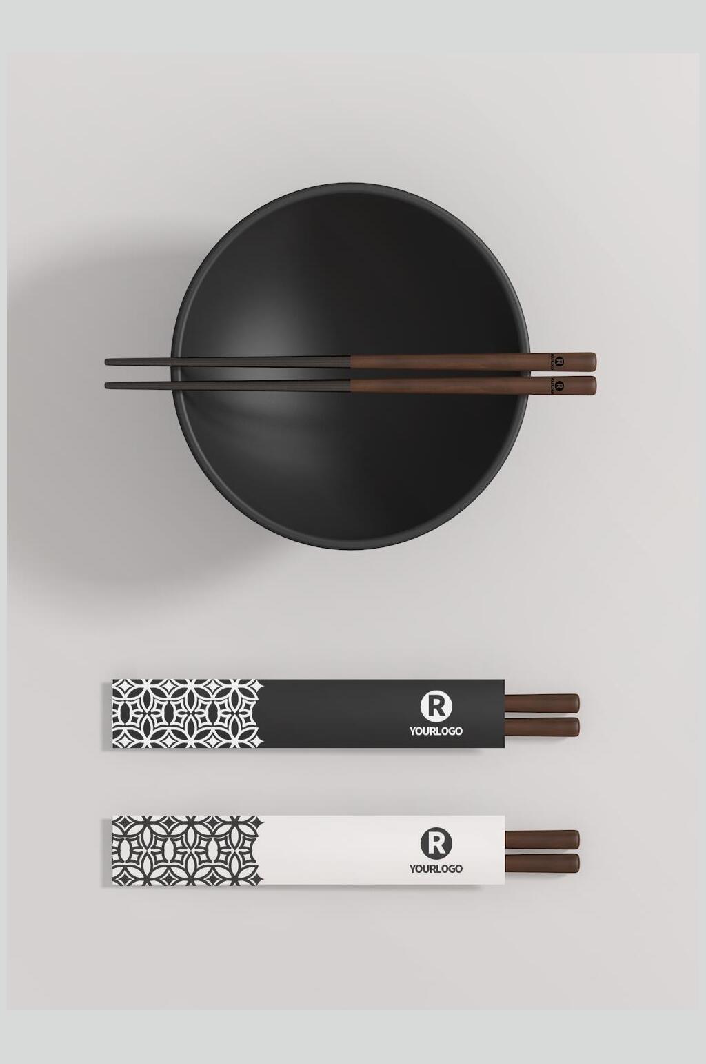碗筷中国风餐饮样机