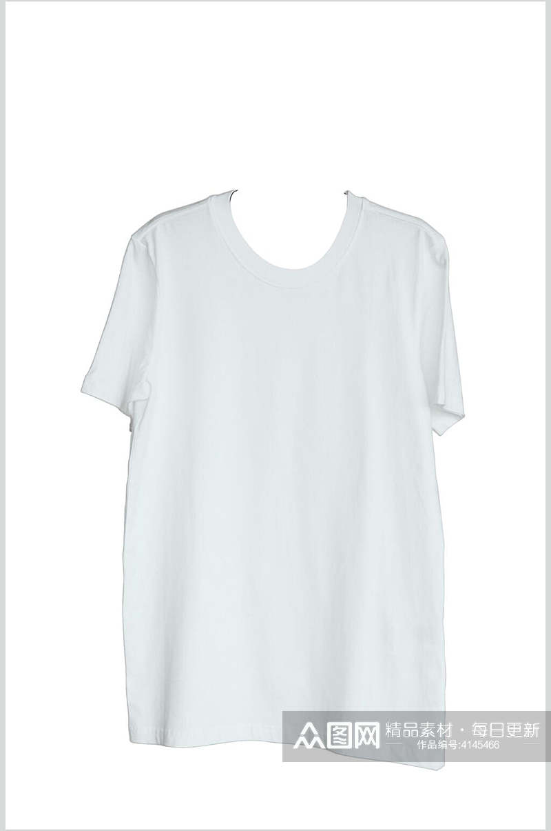 短袖圆领白色简约品牌VI设计样机素材