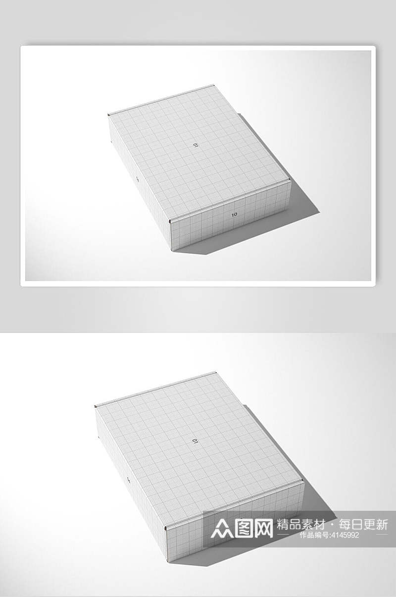 线条方格盒子角度变换展示样机素材
