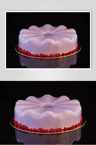紫色生日蛋糕食品美食图片