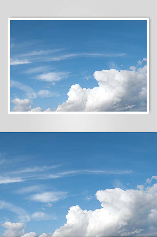灰蓝天白云图片