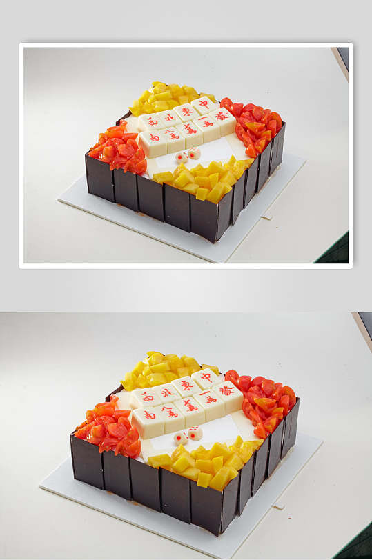 清新彩色生日蛋糕食物图片
