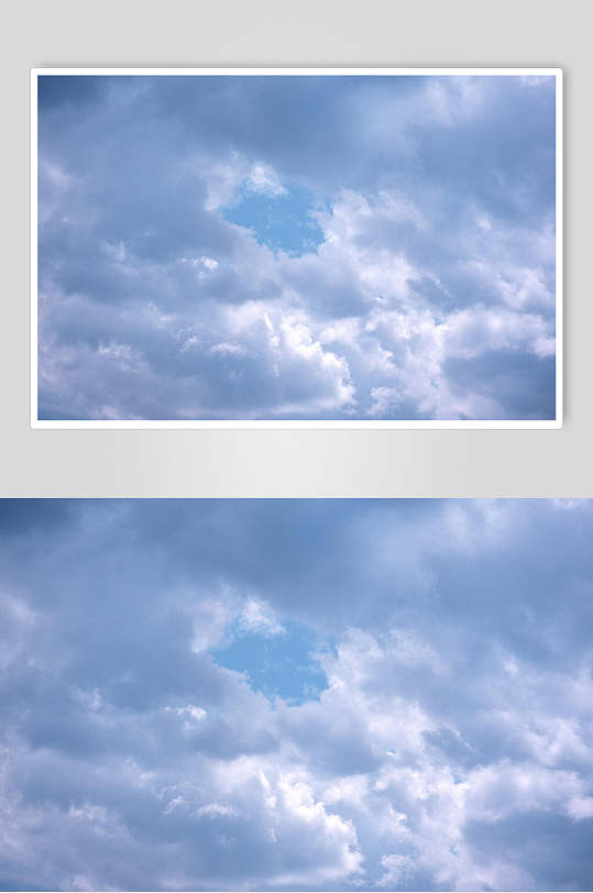 灰蓝天白云图片