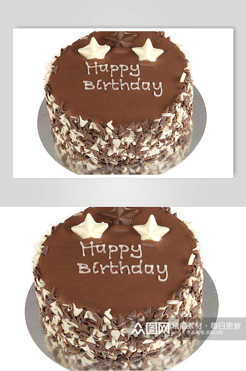 招牌巧克力生日蛋糕食物图片素材