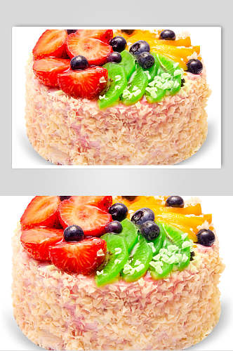 美味水果生日蛋糕图片