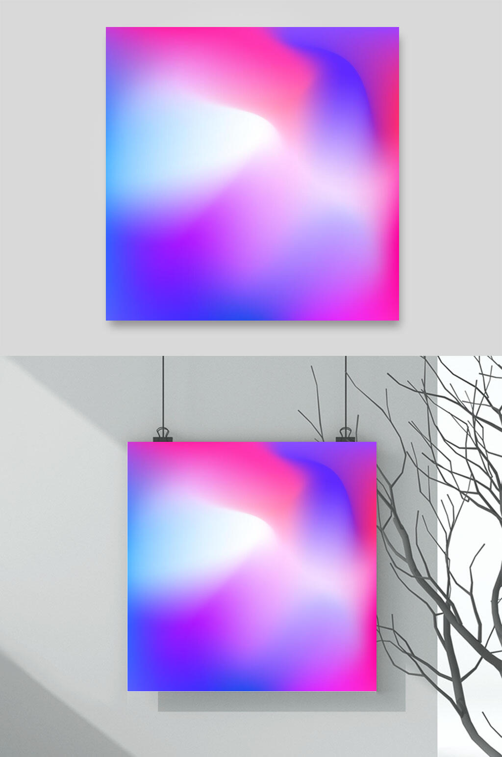 紫蓝色炫彩渐变背景素材素材