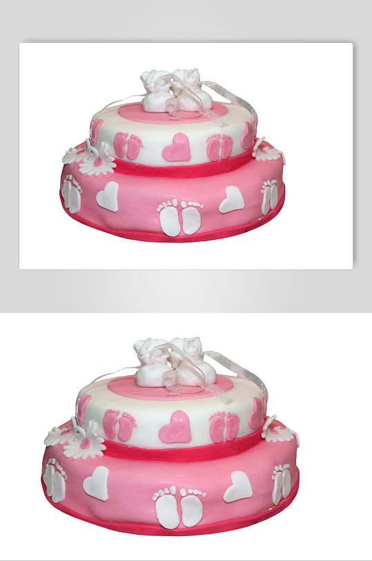招牌粉色生日蛋糕食品食物图片