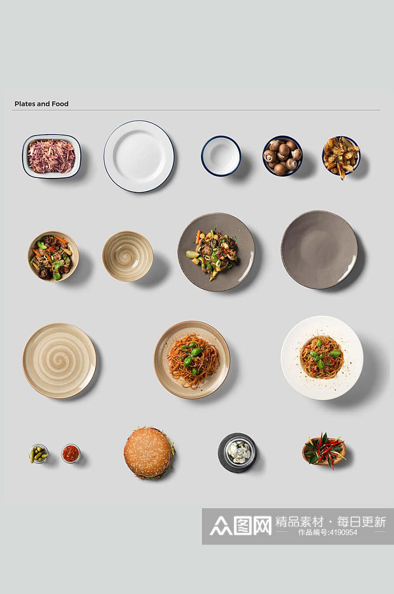 个性餐饮贴图设计餐具用品样机素材