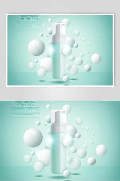 气泡精华水珠护肤品广告素材