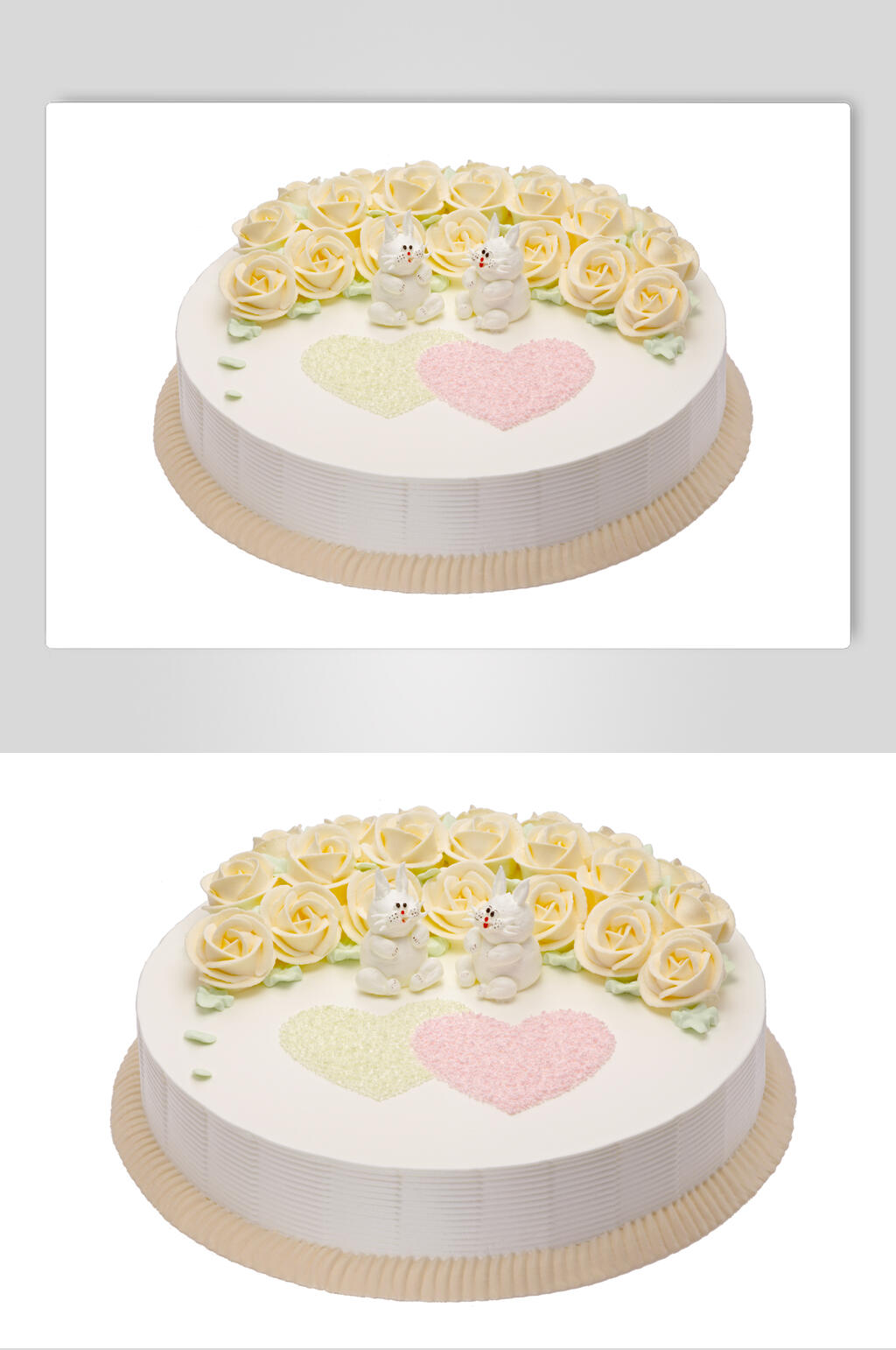 清新白底生日蛋糕图片素材