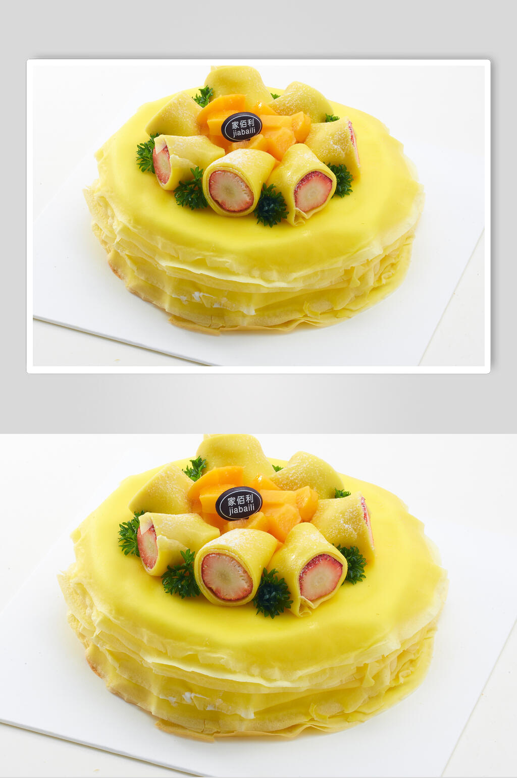 美味芒果生日蛋糕图片素材