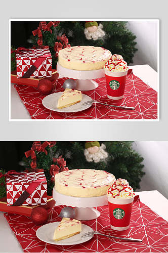 红色喜庆生日蛋糕食品食物图片