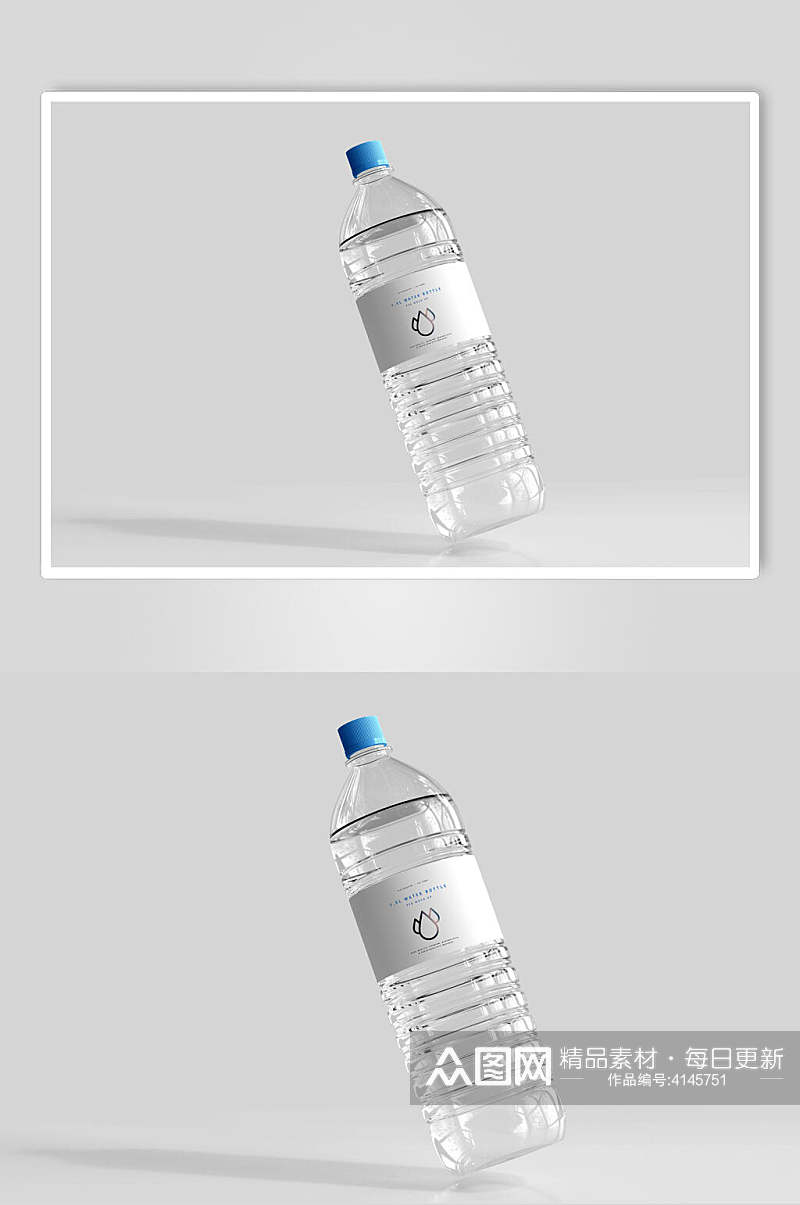 塑料瓶简约矿泉水瓶样机素材
