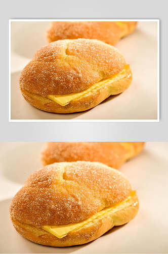 金黄美味芝士面包高清图片