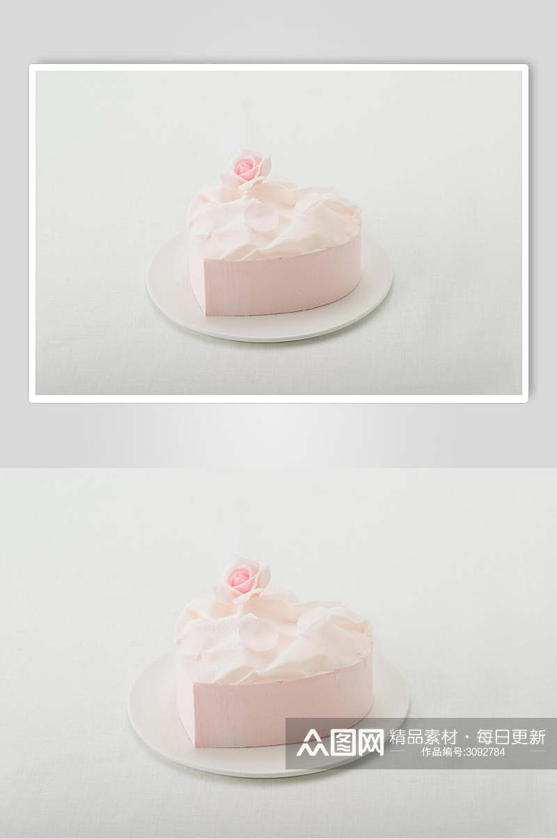 粉色精致生日蛋糕食品食物图片素材