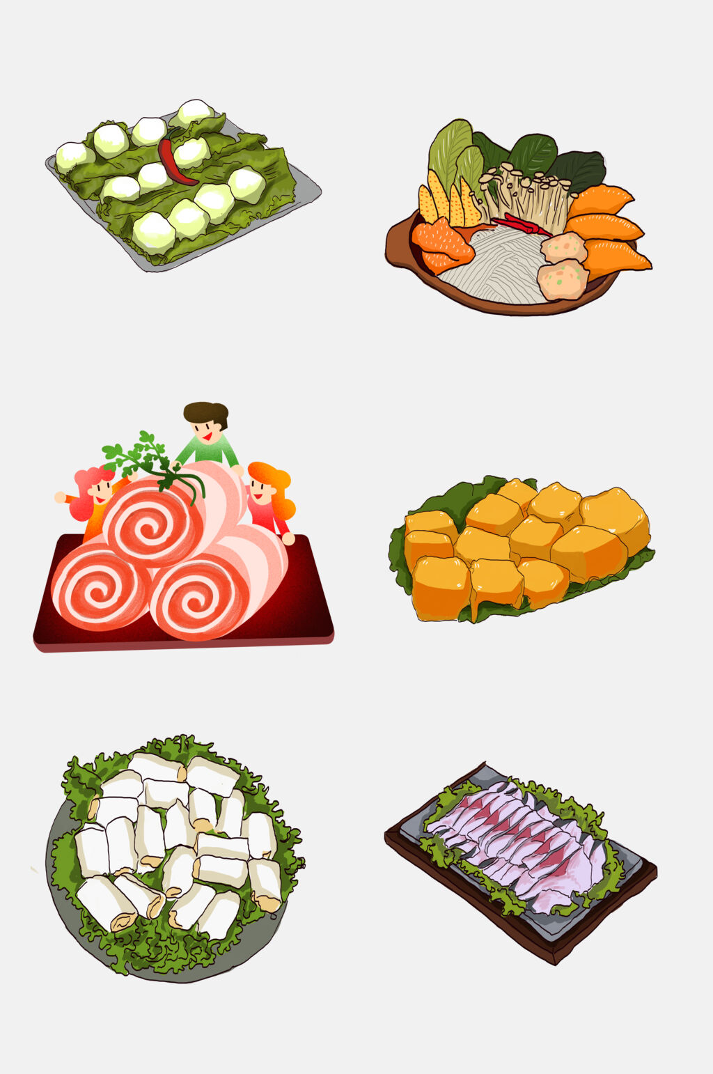 食物火锅食材免抠素材素材