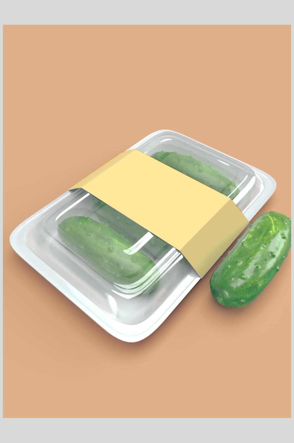 食物黄瓜包装盒样机素材