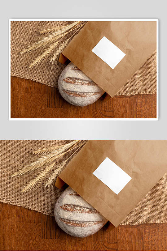 袋子布匹高端创意面包包装样机