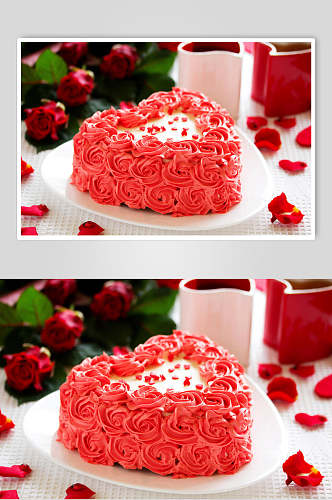 花卉生日蛋糕食物图片