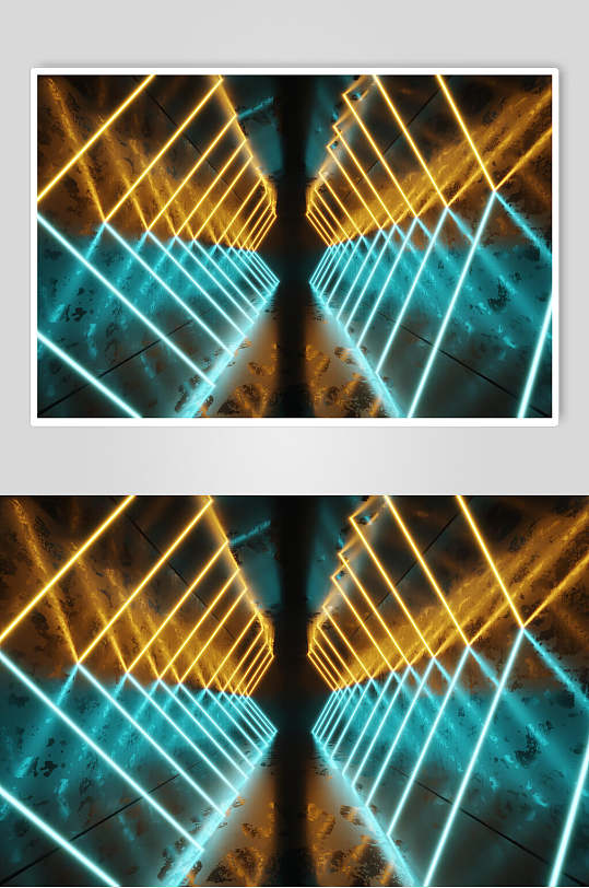 创意几何炫彩渐变灯光图片