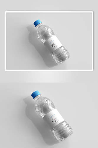 液体水滴图案白色矿泉水瓶样机