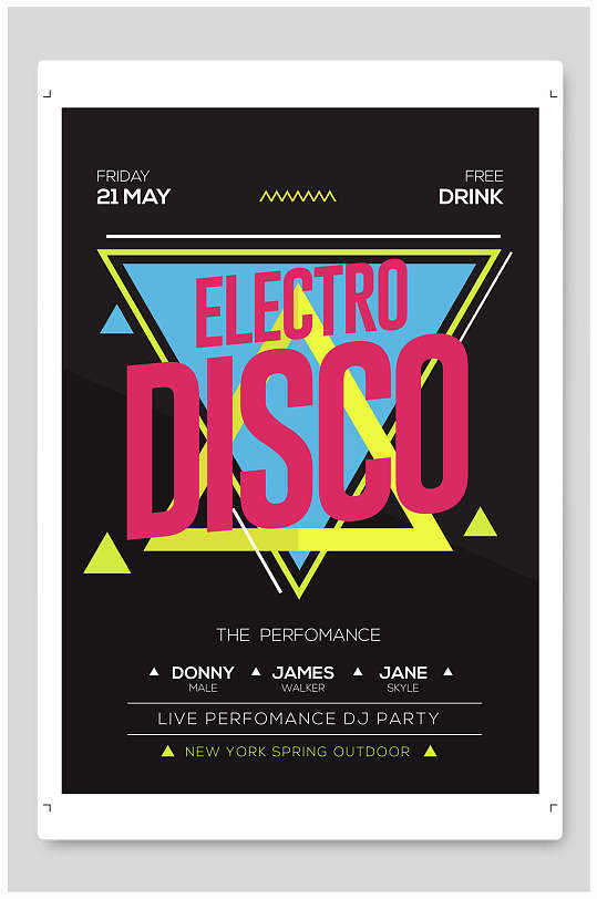 英语排版欧美时尚音乐海报