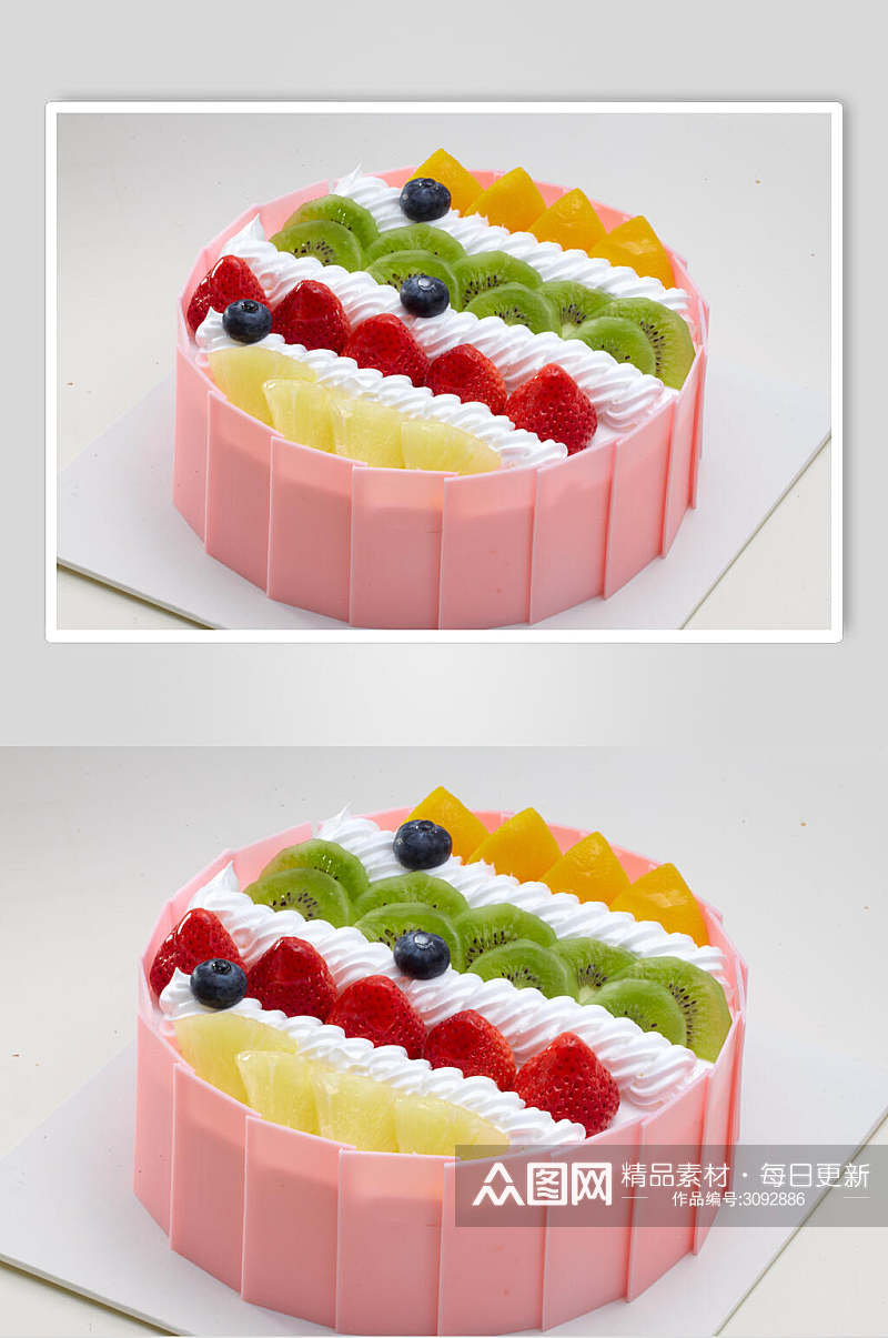 彩色时尚生日蛋糕食品食物图片素材
