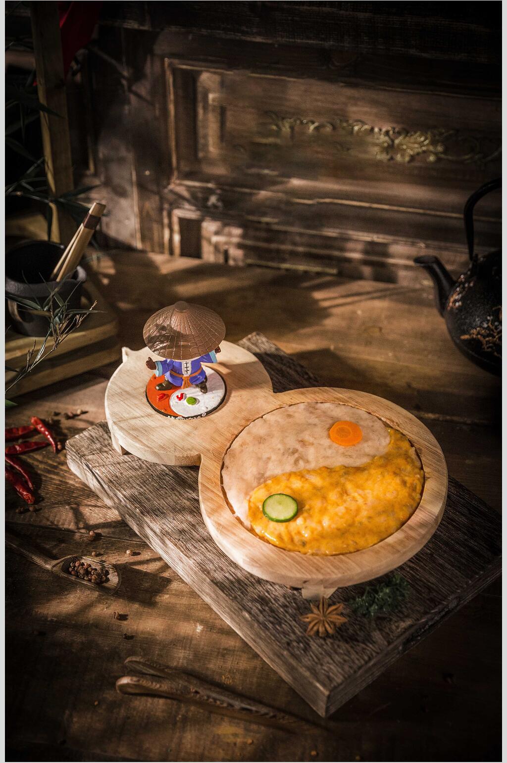 时尚美味虾滑双拼图片素材