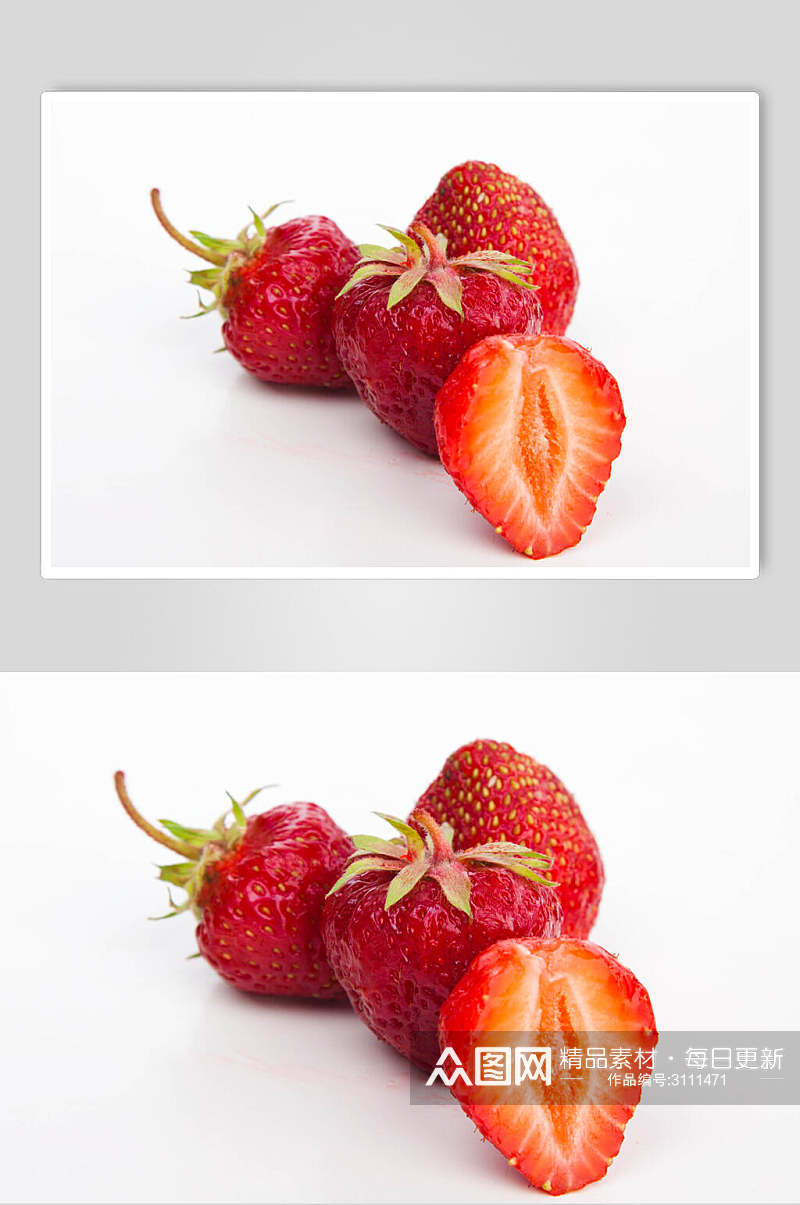 美味可口草莓食物水果高清图片素材