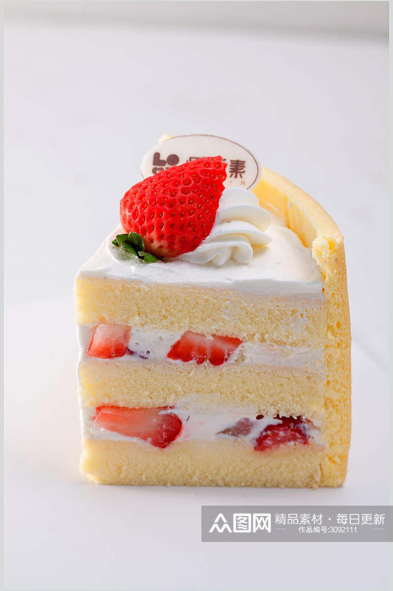 草莓生日蛋糕美食摄影图片素材