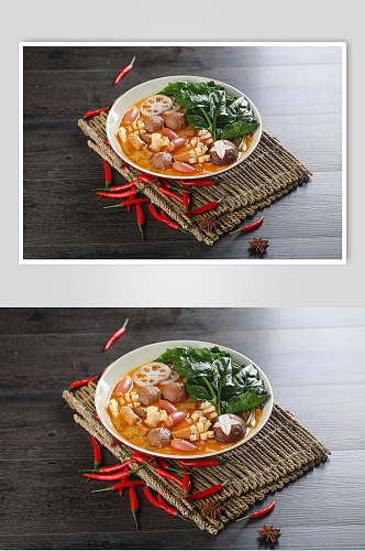 新鲜食品麻辣串串摄影图片