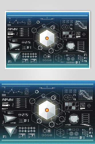 科技效果图表信息化矢量素材