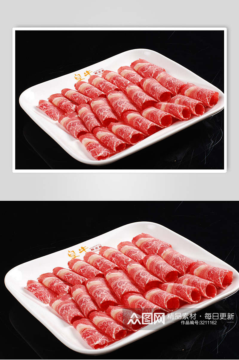 羊肉卷火锅荤菜配菜素材